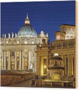 Basilica San Pietro - Vatican - Rome Italy Wood Print