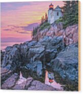 Bass Head Lighthouse - Acadia Wood Print