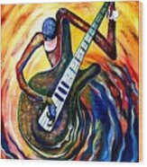 Bass Man Wood Print