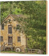 Batsto Gristmill Framed By Trees Wood Print