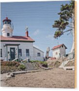Battery Point Lighthouse Panorama Wood Print