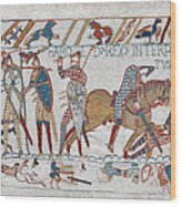 Bayeux Tapestry Scene 57 King Harold Is Killed By An Arrow In His Eye Wood Print