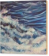 Beached By The Moon 24 X 48 Wood Print