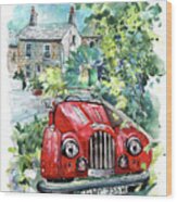 Beautiful Red Car In Mousehole Wood Print