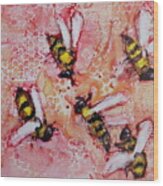 Bee Dance Wood Print