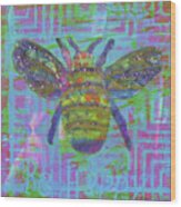 Bee Happy Wood Print