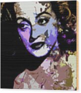 Bette Davis - 3 Psychedelic Portrait Wood Print