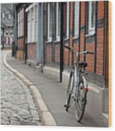 Bicycle In Goslar Wood Print