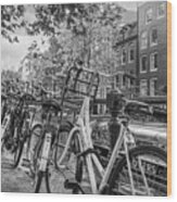 Bicycles Of Every Type In Amsterdam Wood Print