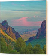 Big Bend Texas From The Chisos Mountain Lodge Wood Print