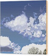 Big Blue Sky Wood Print