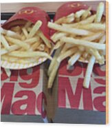 Big Macs And Fries Wood Print