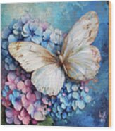 Big White Butterfly Wood Print