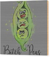 Bitch Peas Funny Vegetable Pun Pea Clipart Vegetable Clip Art Canvas Print  / Canvas Art by Stacy McCafferty - Fine Art America