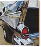 Black 57 Chevy Bel Air Wood Print