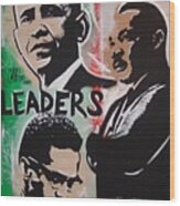 Black Leaders Matter Wood Print