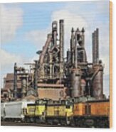 Blast Furnaces Of South Bethlehem Wood Print