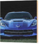 Blue 2013 Corvette Wood Print