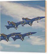 Blue Angels Carrier Landing Wood Print