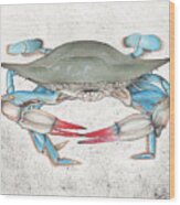 Blue Crab #1 Wood Print