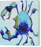 Blue Crab Wood Print