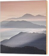 Blue Ridge Mountain Sunrise Wood Print
