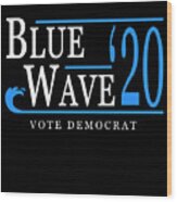 Blue Wave 2020 Wood Print
