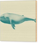 Blue Whale Wood Print