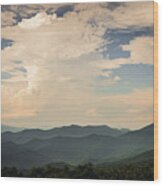 Blue Ridge Sky Wood Print