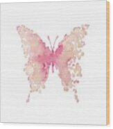 Blush Butterfly Wood Print