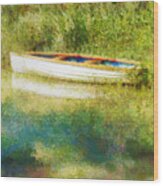 Boat On Balaton Wood Print