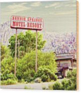 Bonnie Springs Motel Resort Wood Print