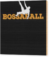 Bossaball Player Trampoline Athlete Ballgame Team Sports Coach Wood Print