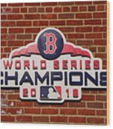 Boston World Series Champions 2018 Wood Print