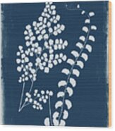 Botanical Cyanotype Series No. Two Wood Print
