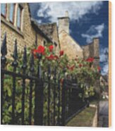 Bourton Red Roses Wood Print