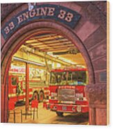 Boylston Street Fire Station Boston Ma Engine 33 Wood Print