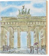 Brandenburg Gate, Berlin, Germany Wood Print