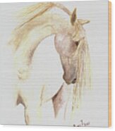 Brassy Beauty Horse Wood Print