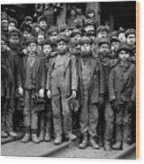 Breaker Boys Of The Pennsylvania Coal Company - Lewis Hine 1911 Wood Print