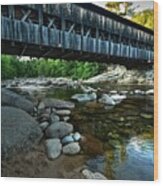 Bridge Over The Swift River Wood Print