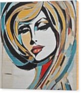 Brigitte Bardot Abstract Wood Print