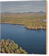 Broad Bay Panorama - Ossipee Lake, Nh Wood Print