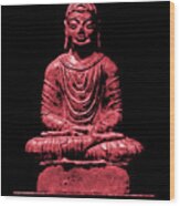 Buddha Red Wood Print