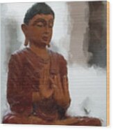 Buddha Statue Wood Print