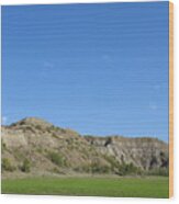 Buttes Above The Fields Wood Print