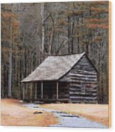 Cabin Getaway Wood Print