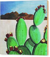 Cacti Group Two Wood Print