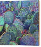 Cactus Refractus Wood Print