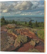 Cadillac Mountain Afternoon Light Wood Print